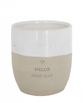 Eulenschnitt Becher Hello New Day