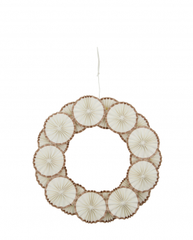 House Doctor Deko Kranz Rosette off-white