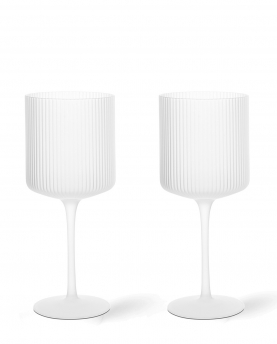 Ferm Living Rotweinglas Set Ripple