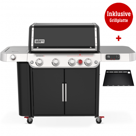 Weber Gasgrill Genesis EPX-470, Black + gratis Full-Size Grillplatte