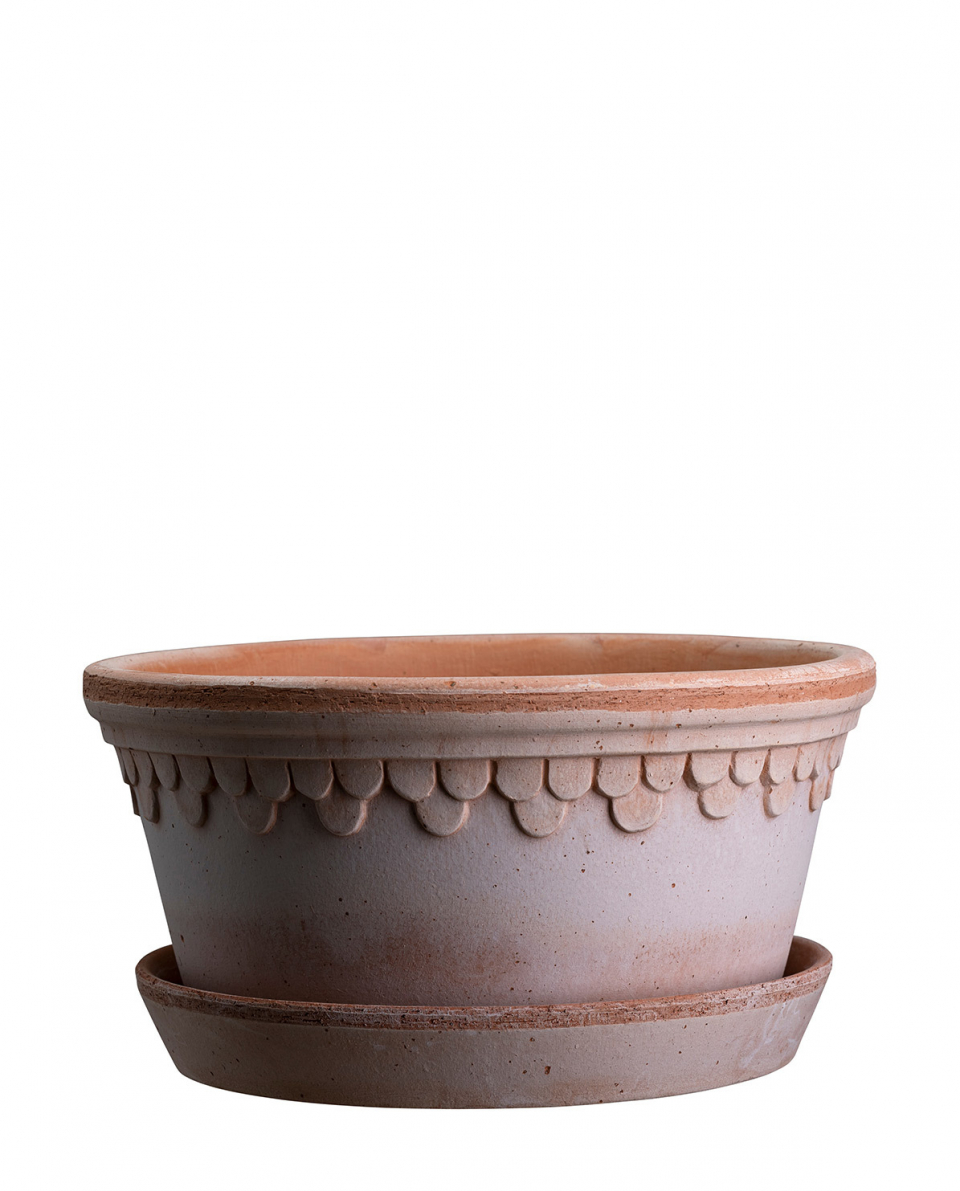 Bergs Potter Blumentopf The Københavner Raw Low Pot inkl. Untersetzer ⌀ 30 cm