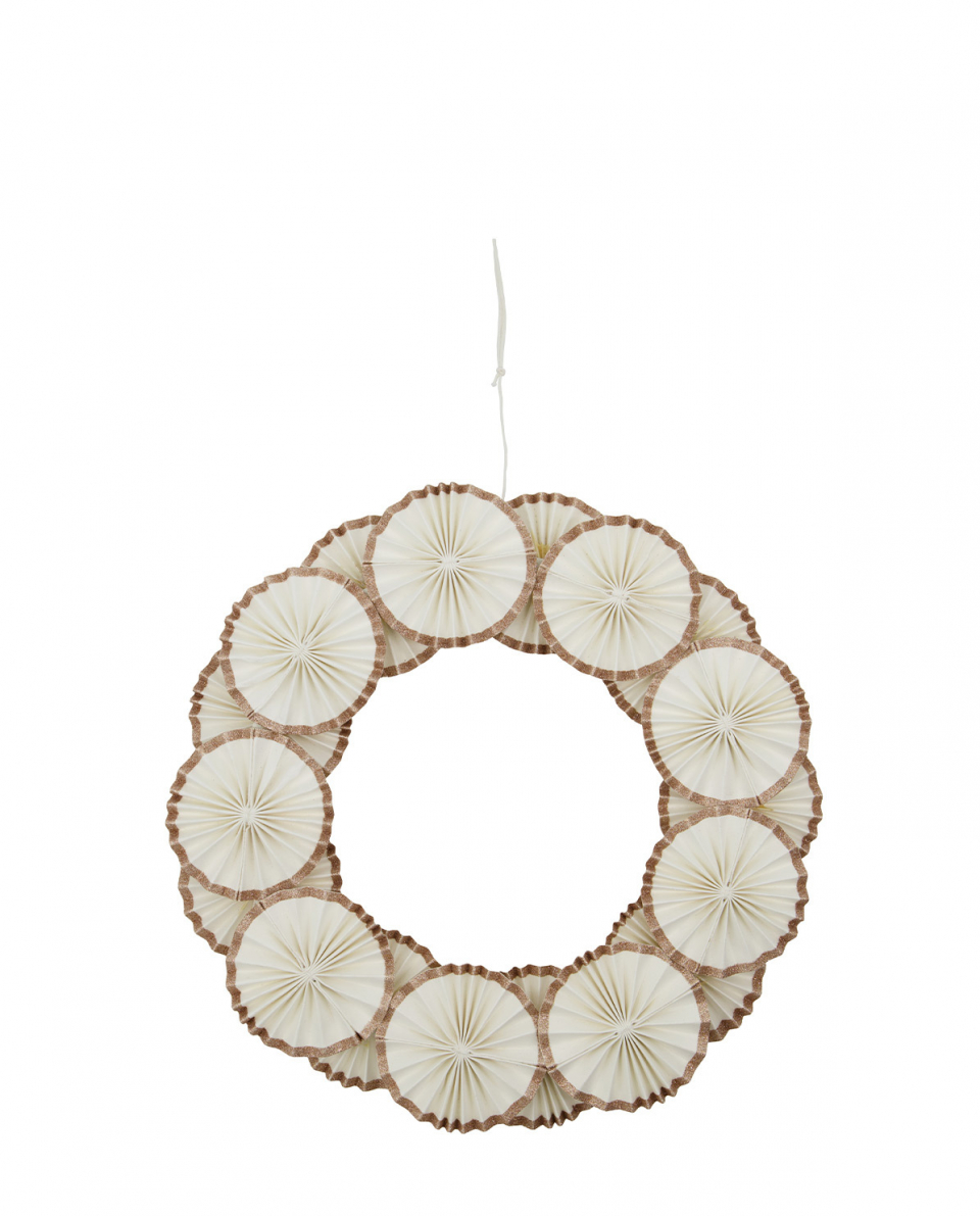 House Doctor Deko Kranz Rosette off-white One Size