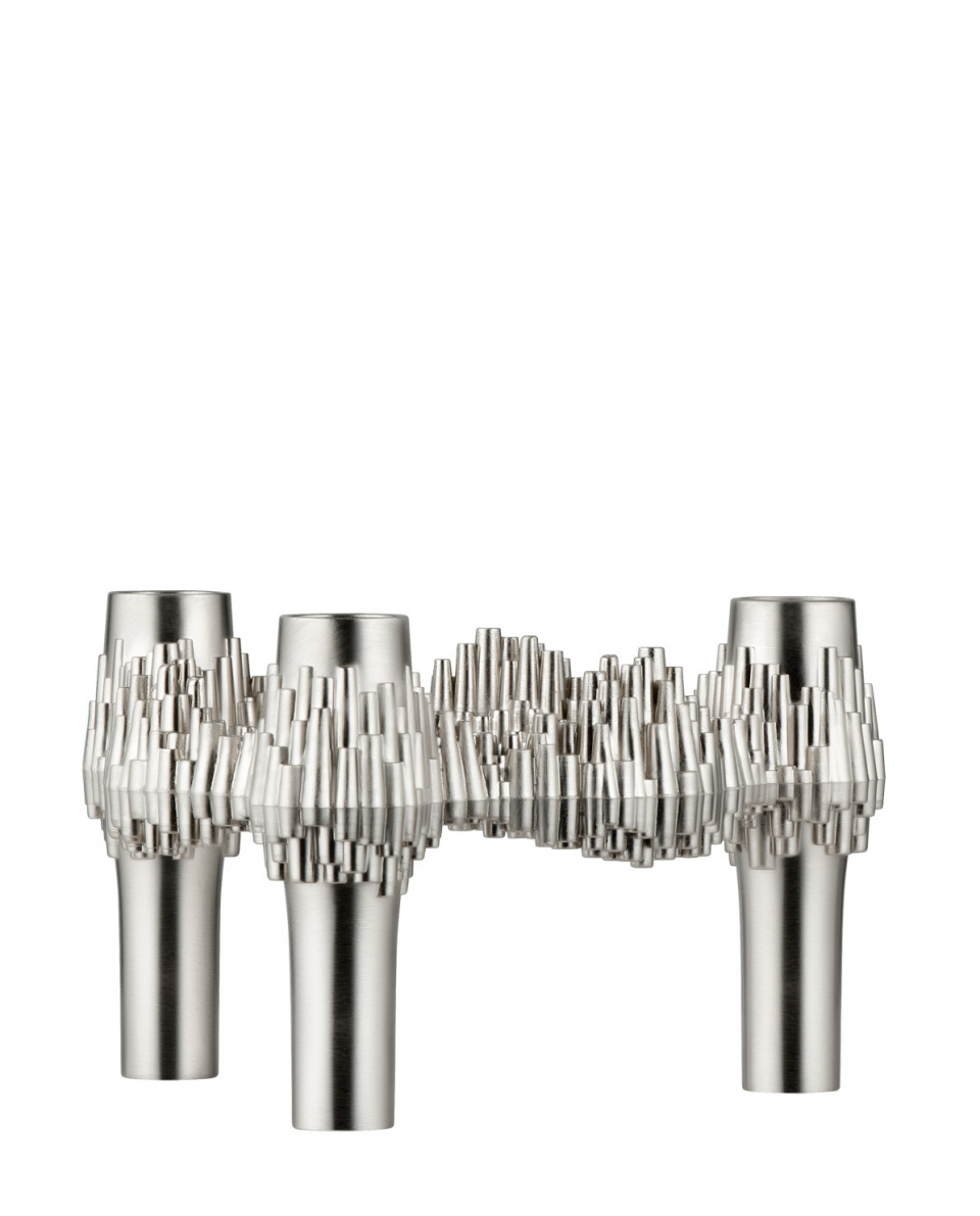 STOFF Nagel Kerzenhalter Quist brushed chrome