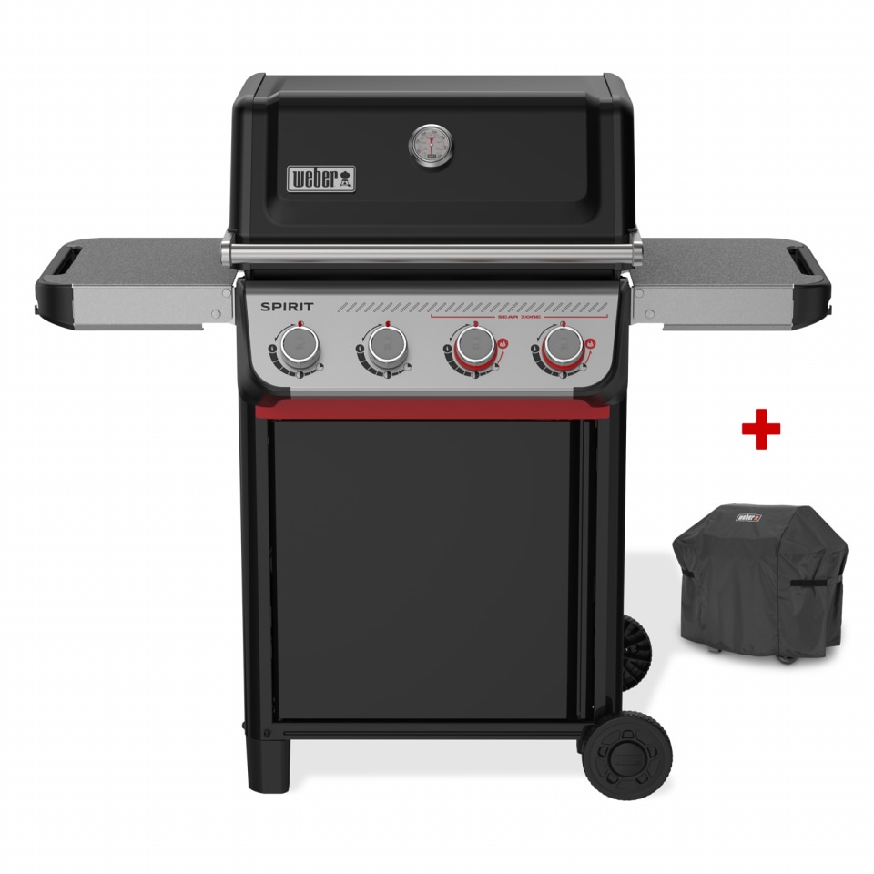 Weber Gasgrill SPIRIT E-425 GBS, Black, inklusive Abdeckhaube