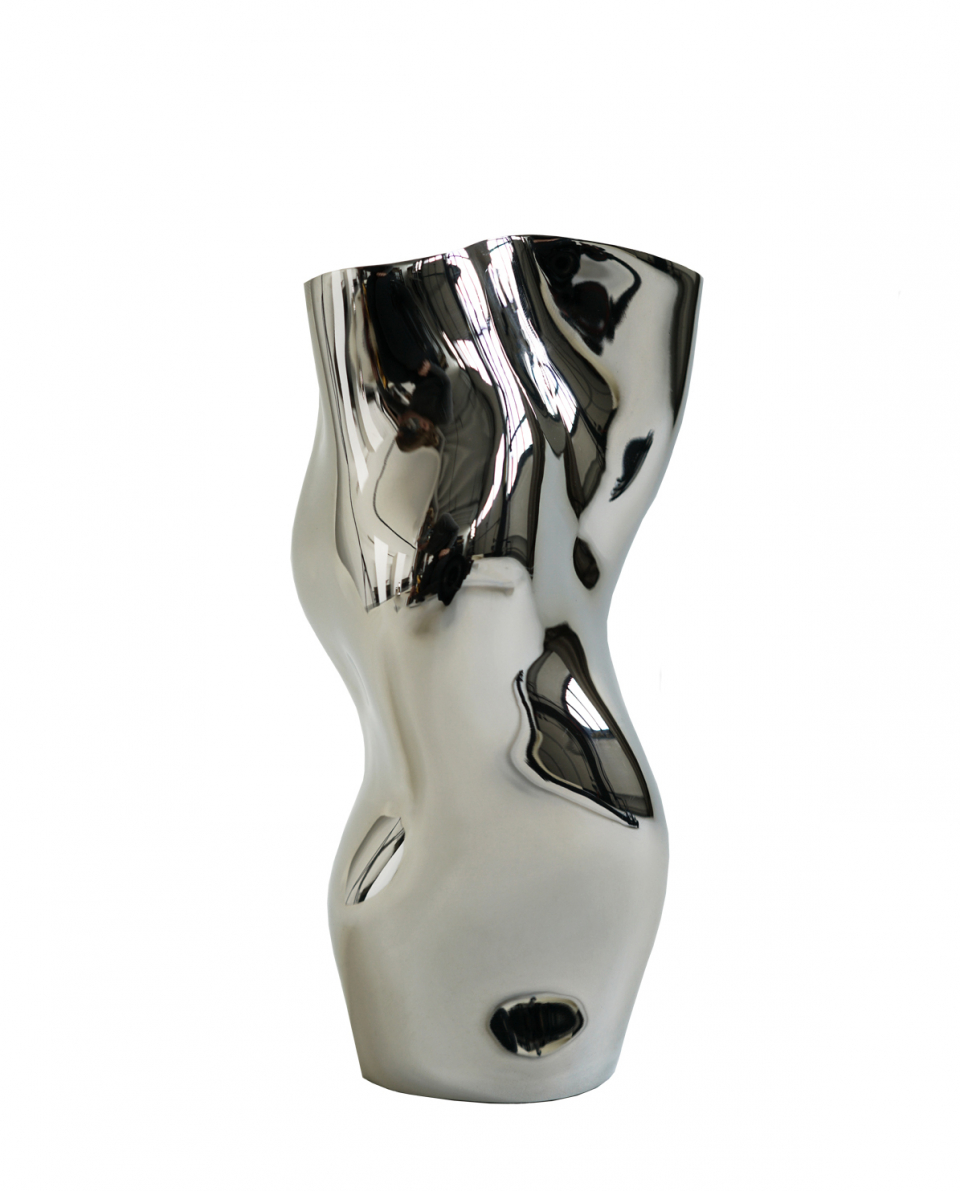 Hein Studio Vase Ostrea 25 Nickel