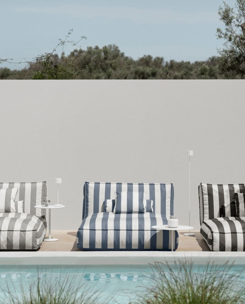 blomus Kissen Stay Outdoor gestreift 70 x 30 cm