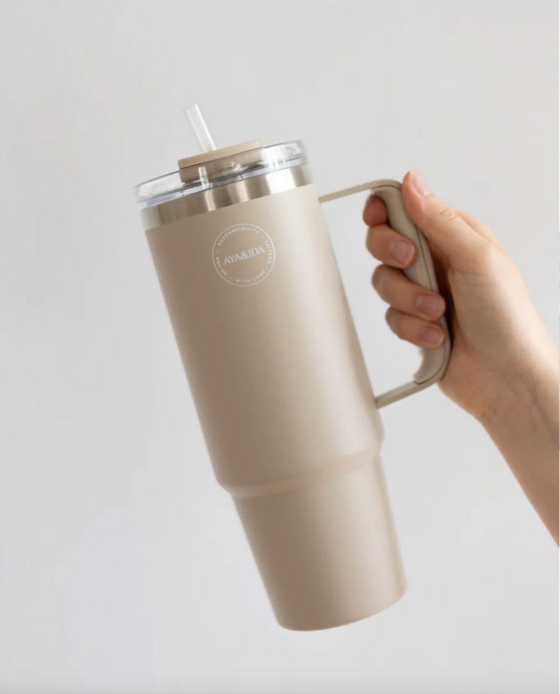 AYA&IDA Thermobecher mit Trinkhalm One Size