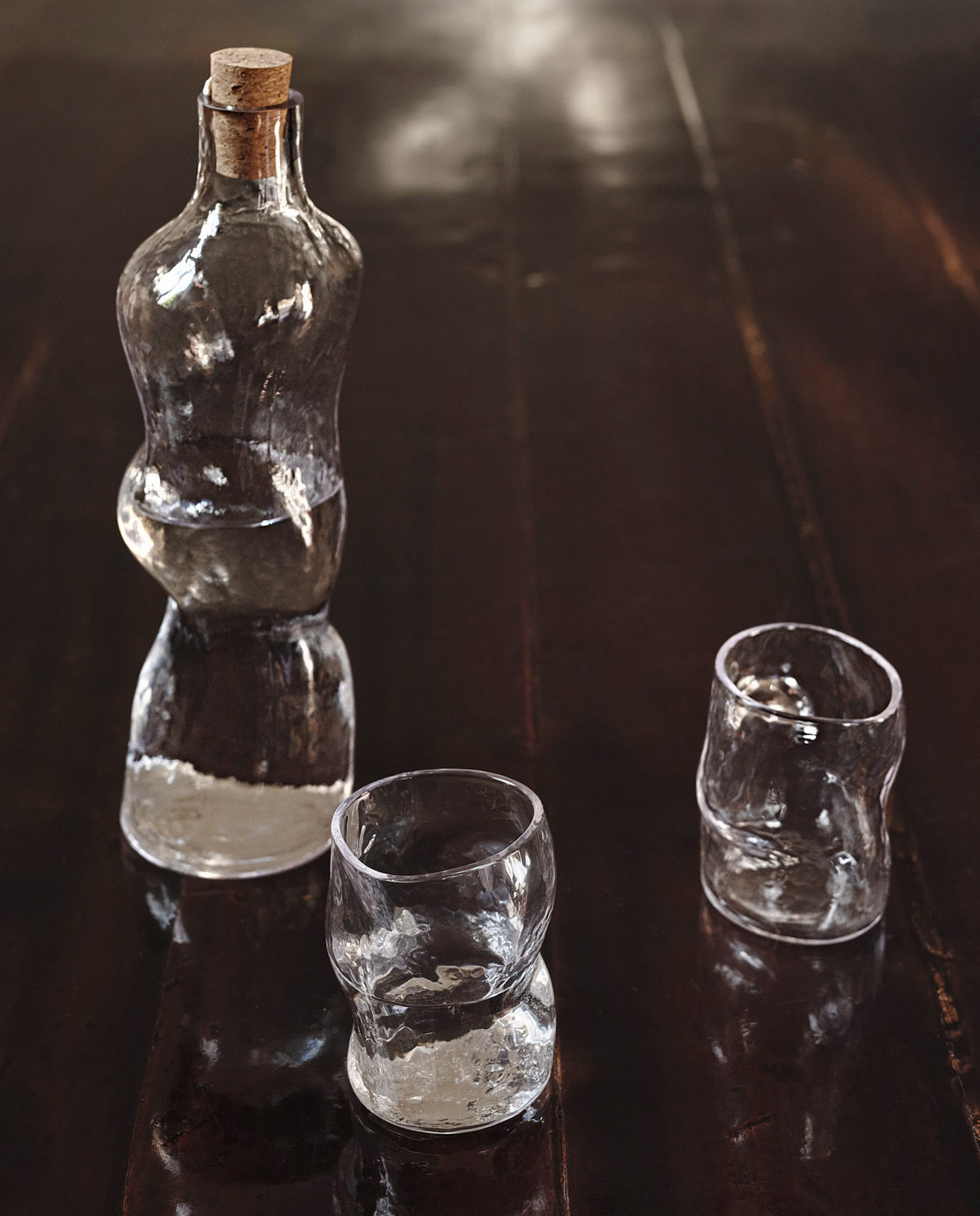 Ferm Living Flasche Dimple clear One Size