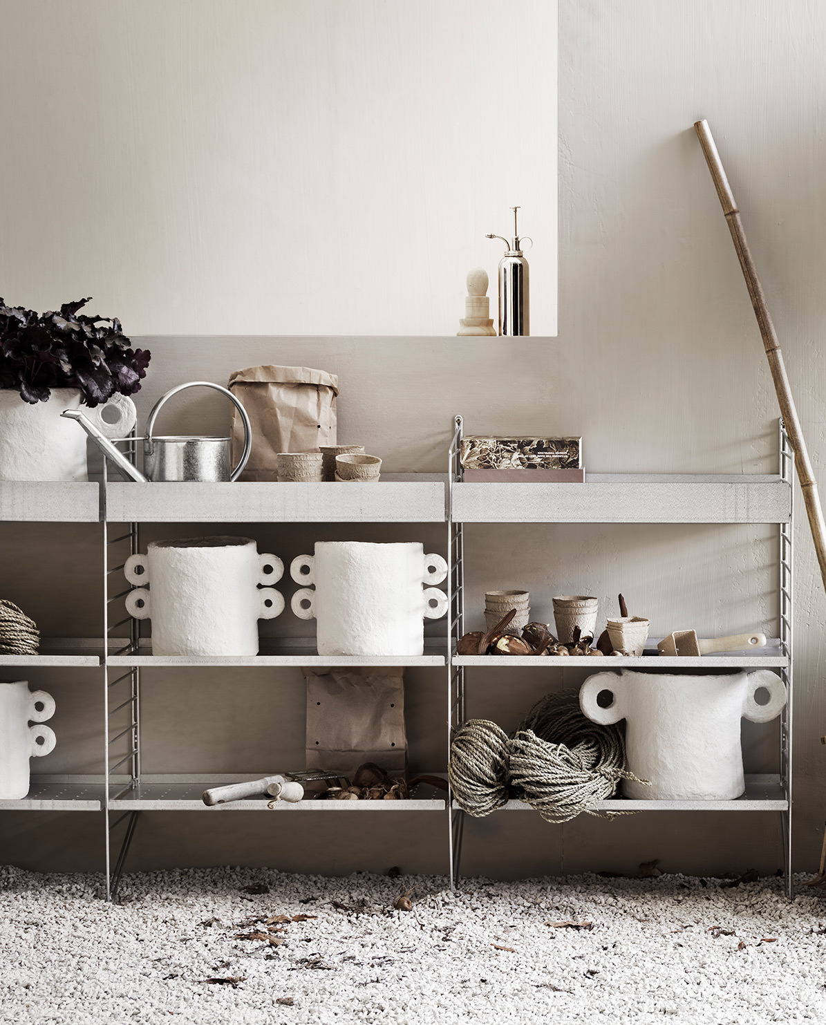 String Furniture Regalboden Metall hohe Kante System 58 x 30 cm