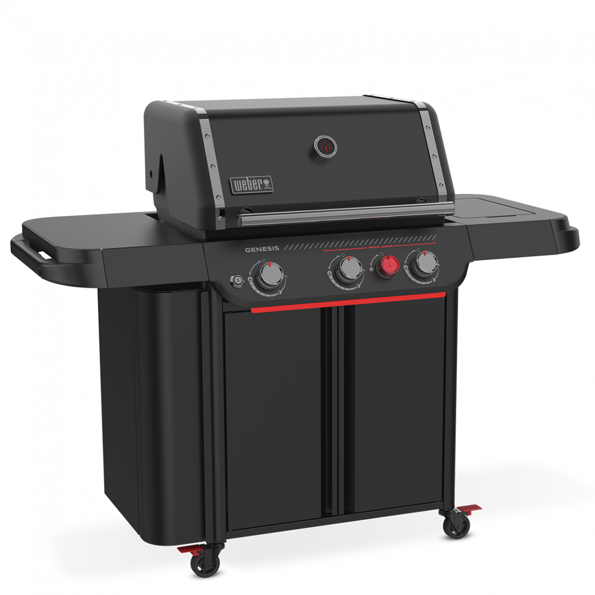 Weber Gasgrill Genesis E-330WR, Stealth Edition, inklusive Drehspieß