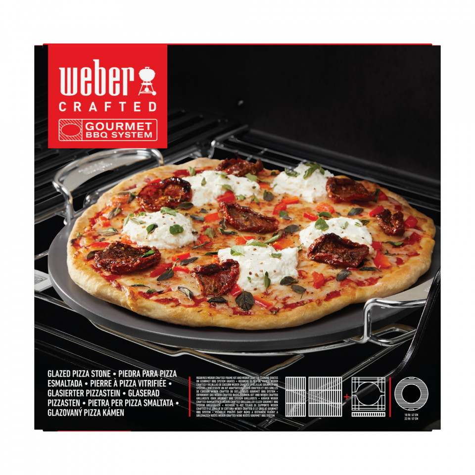 Weber CRAFTED glasierter Pizzastein rund - Gourmet BBQ System 2