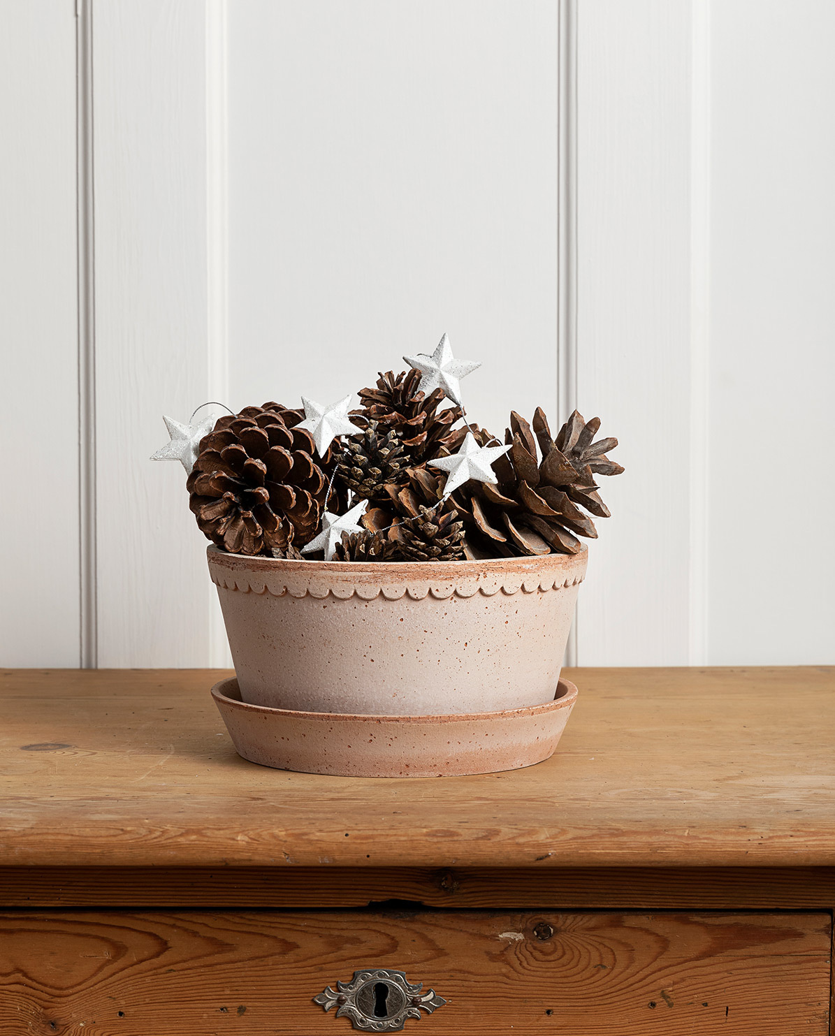 Bergs Potter Blumentopf The Helena Raw Pot inkl. Untersetzer low One Size