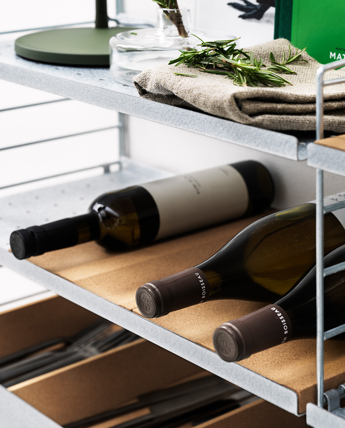 String Furniture Flaschenhalter Set Kork One Size