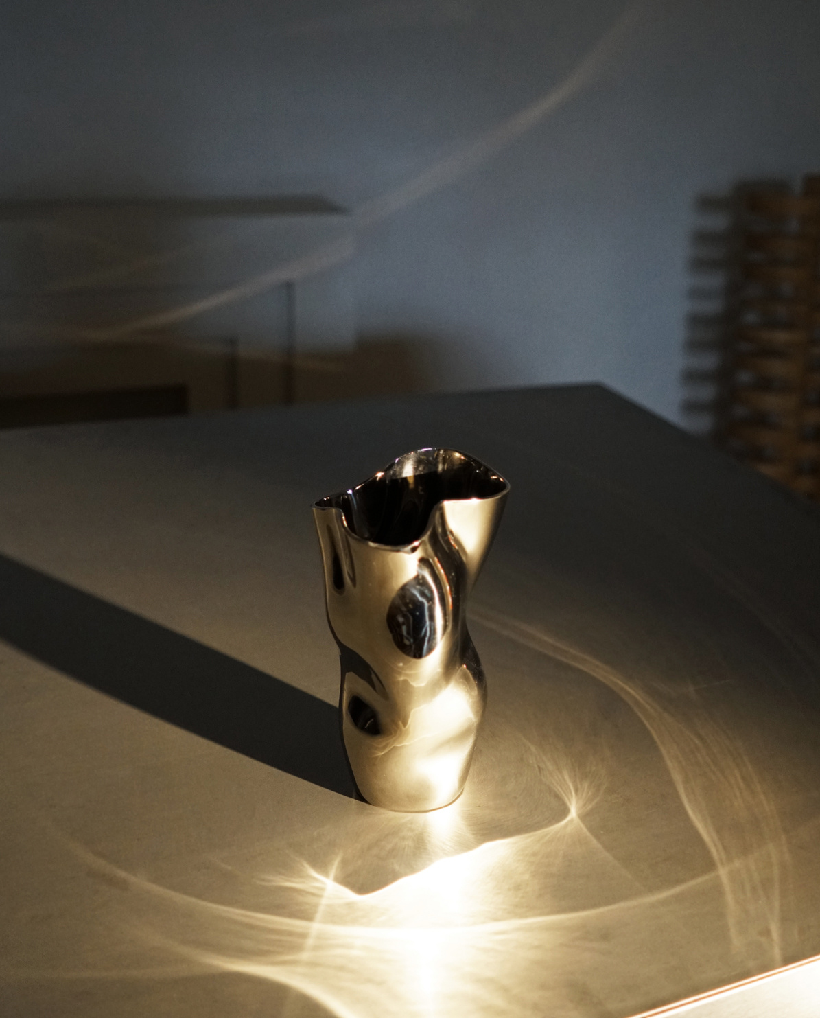 Hein Studio Vase Ostrea 25 Nickel One Size