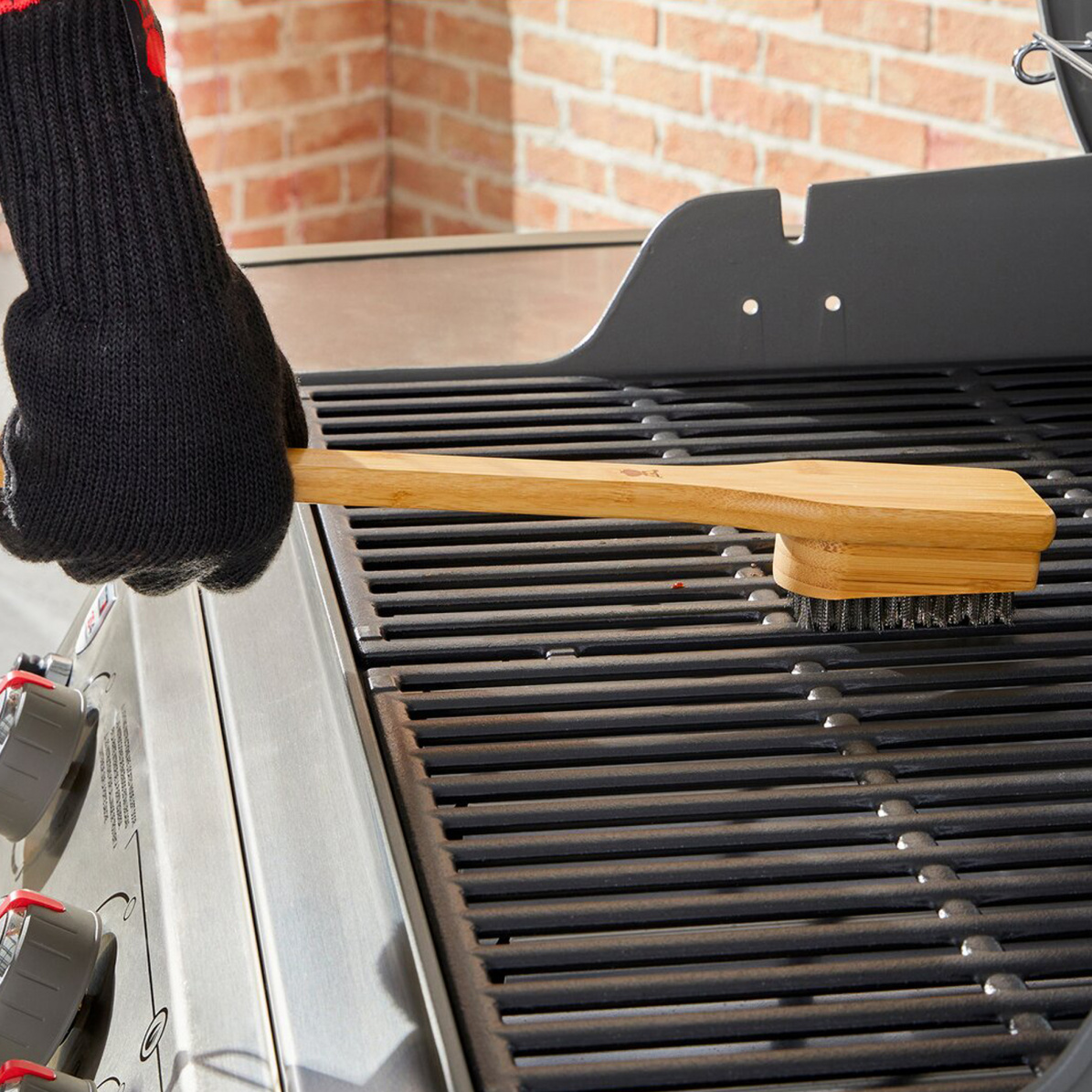Weber Grillbürste mit Bambusholzgriff, 30 cm