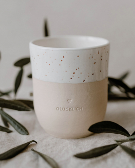 Eulenschnitt Becher Glücklich