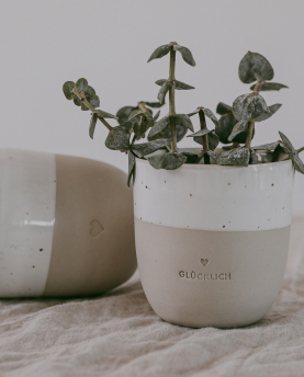 Eulenschnitt Becher Glücklich klein