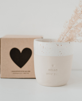 Eulenschnitt Becher Hello New Day