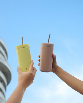 Stelton To Go Sip Thermobecher mit Trinkhalm