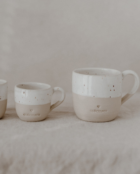 Eulenschnitt Cappuccino Tasse Glücklich