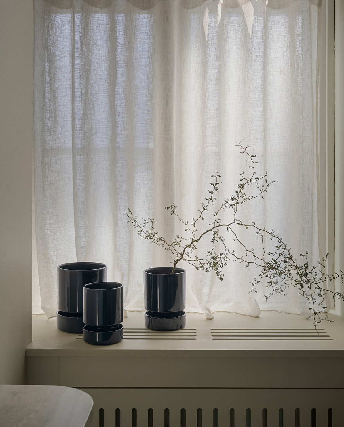 Bergs Potter Blumentopf The Hoff Glazed Pot inkl. Untersetzer Ø 16 cm