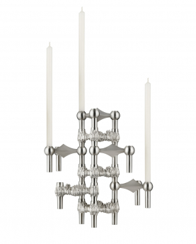 STOFF Nagel Kerzenhalter Set Quist brushed chrome
