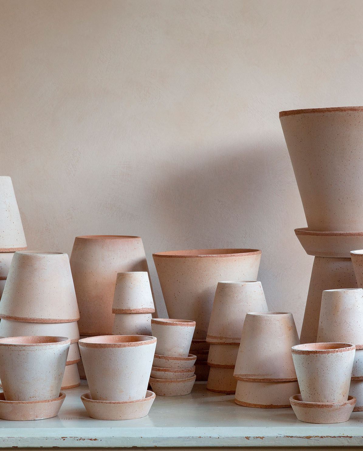 Bergs Potter Blumentopf The Julie Raw Pot inkl. Untersetzer Ø 8 cm