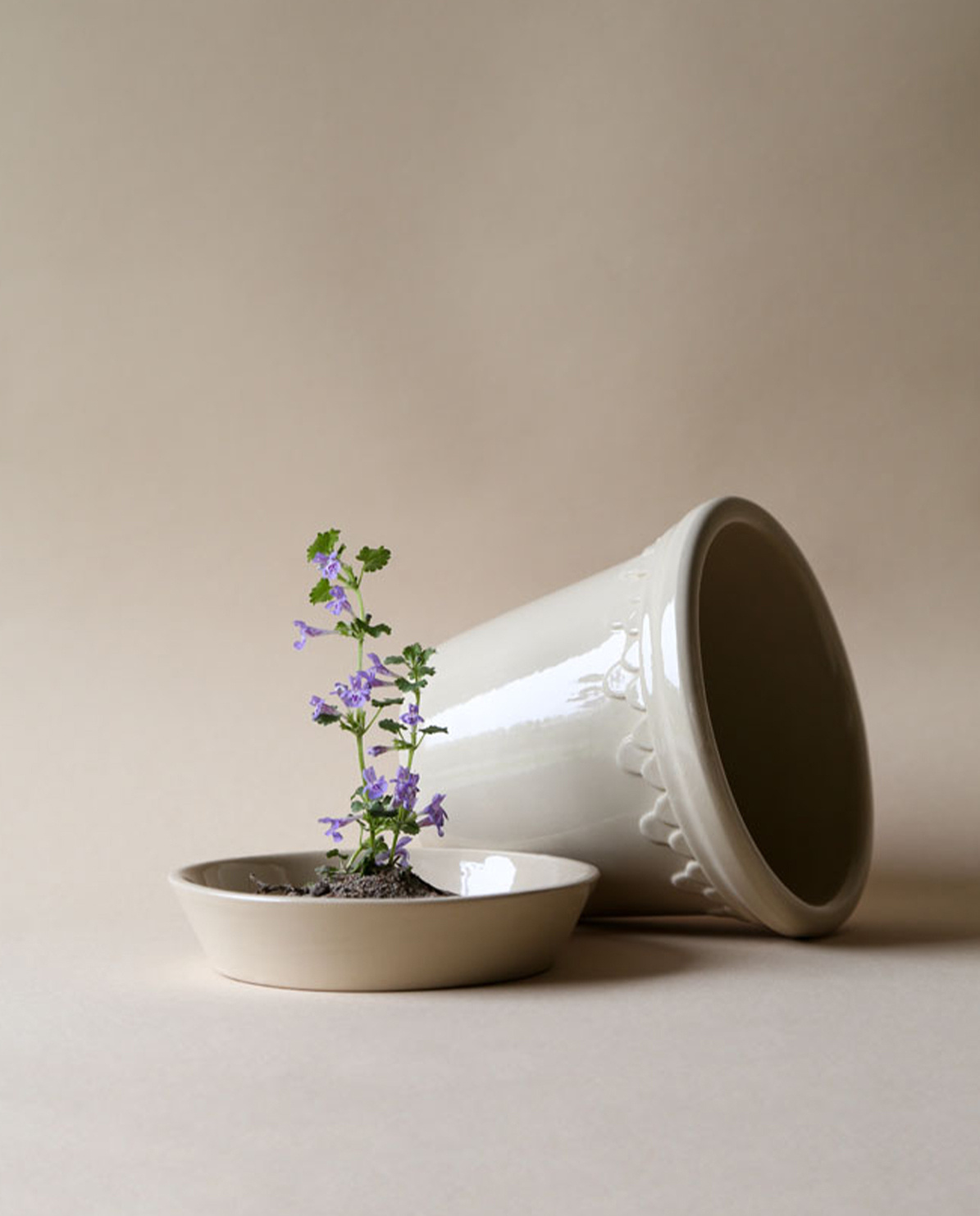 Bergs Potter Blumentopf The Københavner Glazed Pot inkl. Untersetzer ⌀ 10 cm