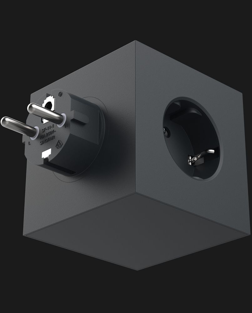 Avolt Mehrfachstecker Square 2 USB C wall mounted One Size