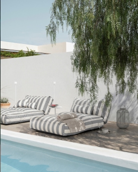 blomus Kissen Stay Outdoor gestreift