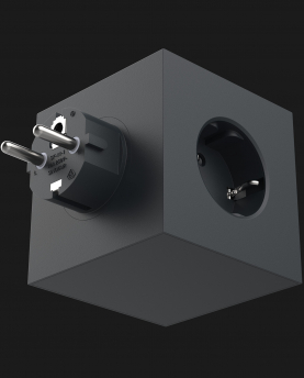 Avolt Mehrfachstecker Square 2 USB C wall mounted
