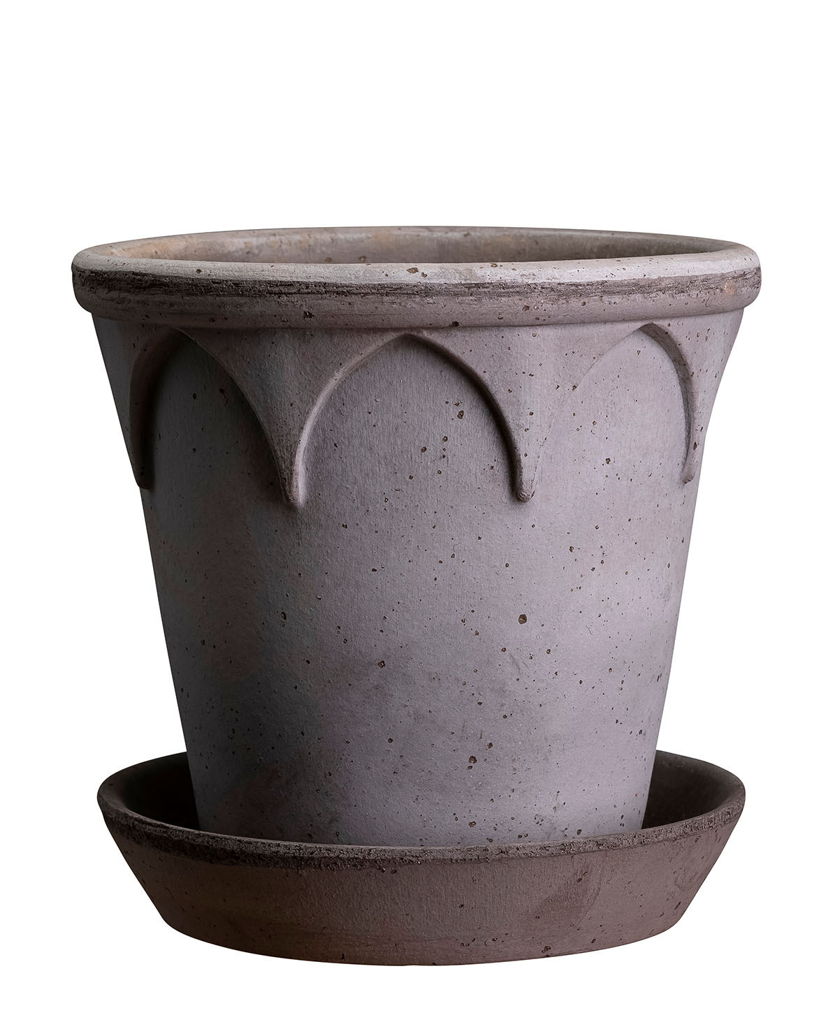 Bergs Potter Blumentopf The Elisabeth Raw Pot inkl. Untersetzer ⌀ 18 cm