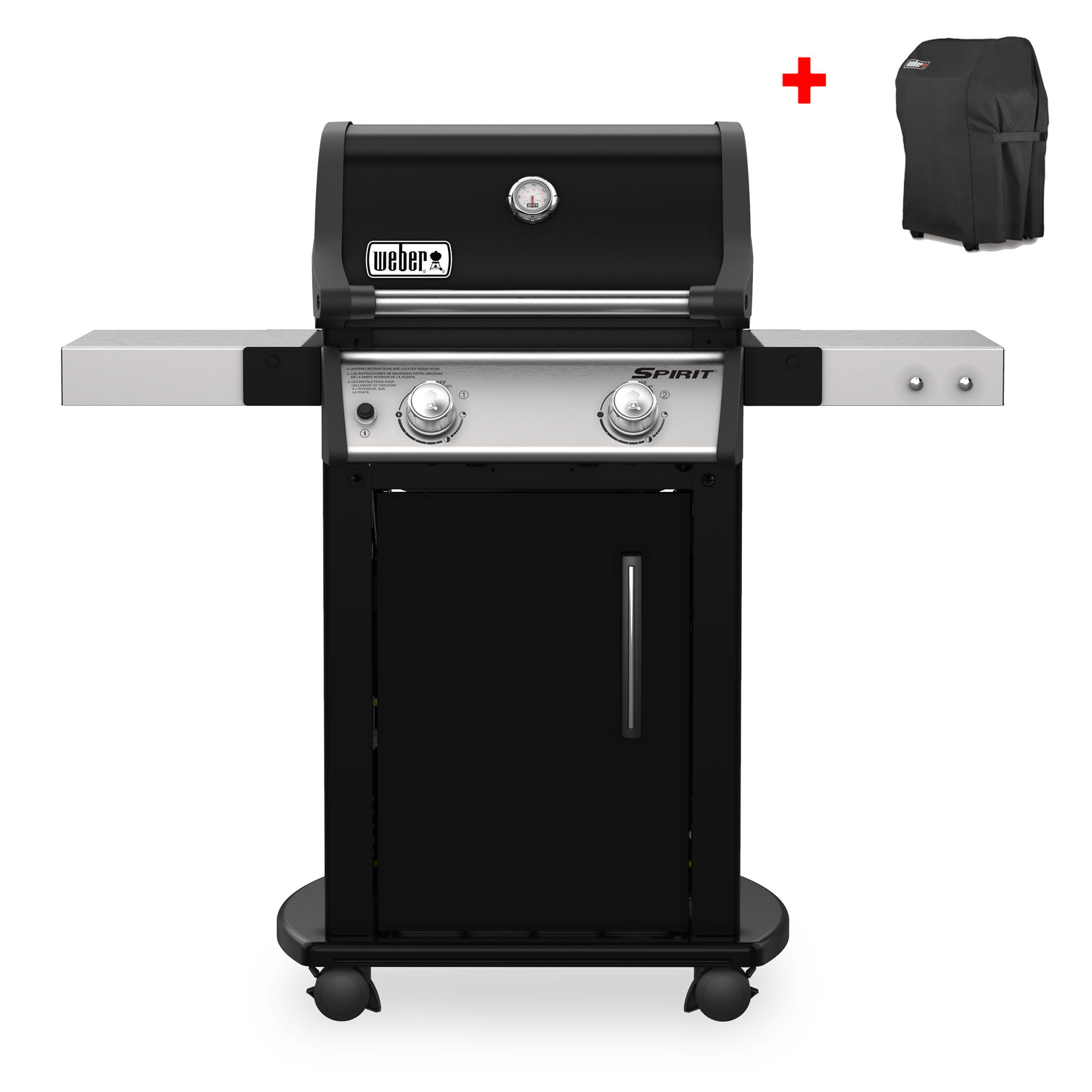 Weber Gasgrill Spirit E-215 GBS, Black 2021 + inklusive Abdeckhaube