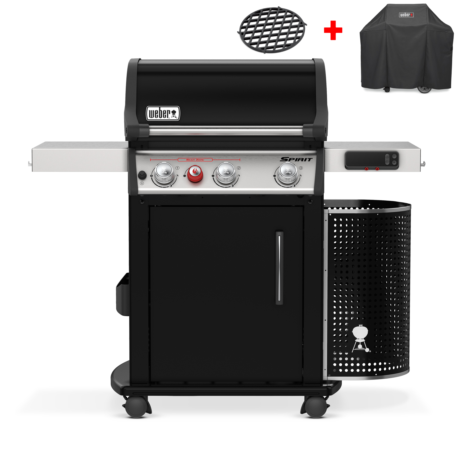 Weber Gasgrill Spirit EPX-325S GBS, Black 2021 + inklusive Abdeckhaube